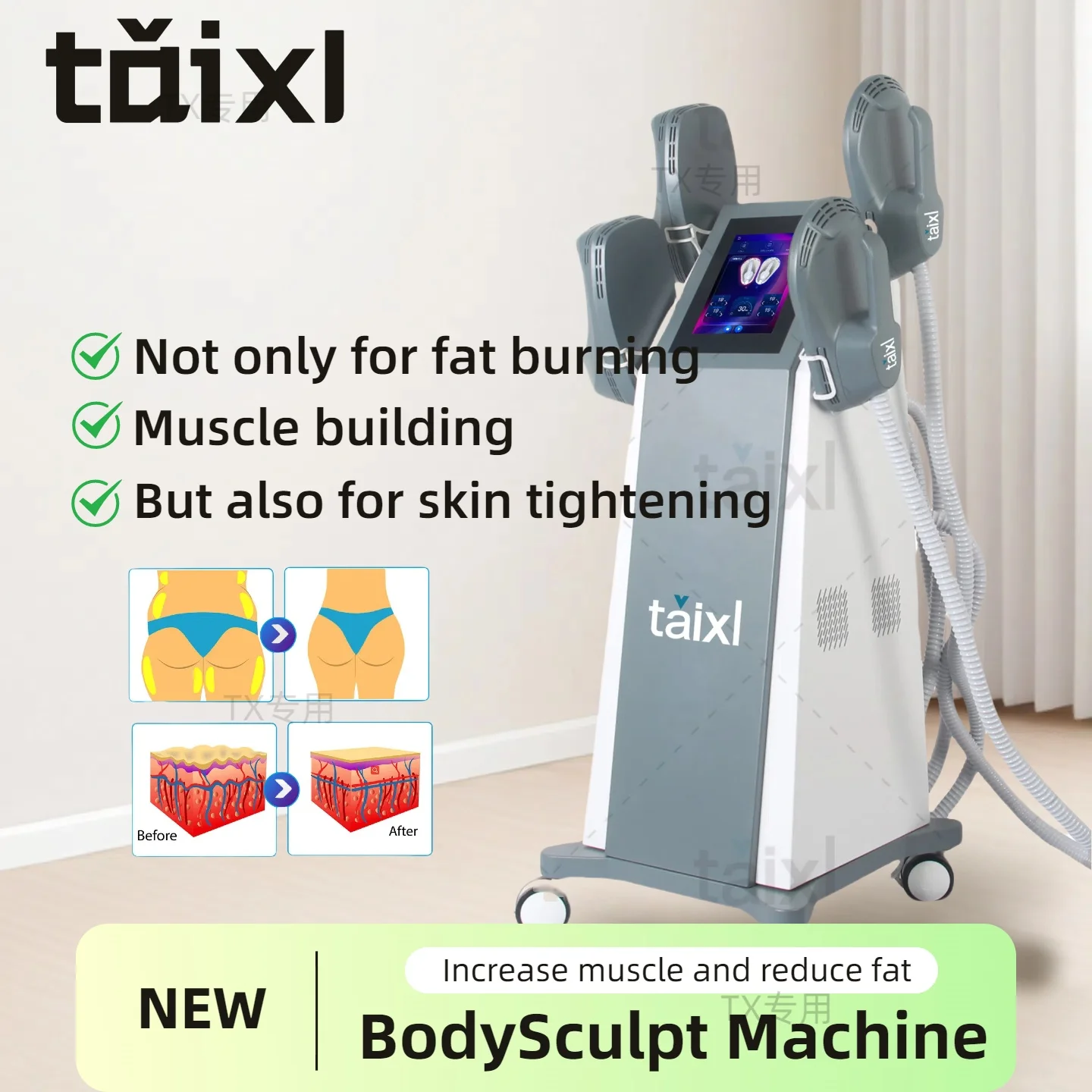 

15 Tesla 6500W EMS Body Sculpting Machine Taixl NEO New System Body Slimming Sculpting Fat Burning Nova Weight Lose Machine