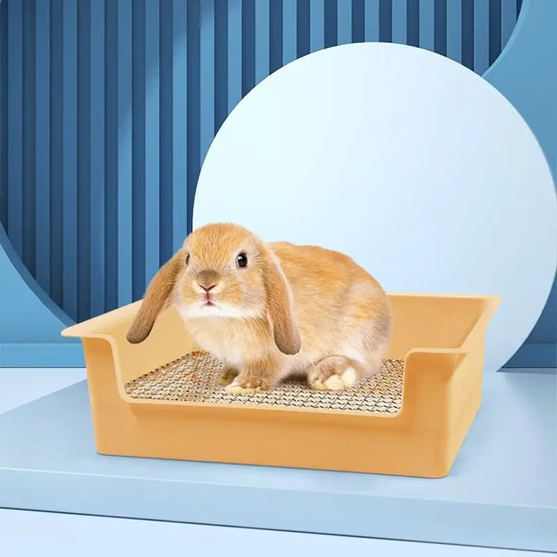 Rabbit Toilet Rabbit Pig Large Anti-overturn Square Pet Potty Anti-spray Urine Pot Supplies Urinal Leak-proof Wire Mesh