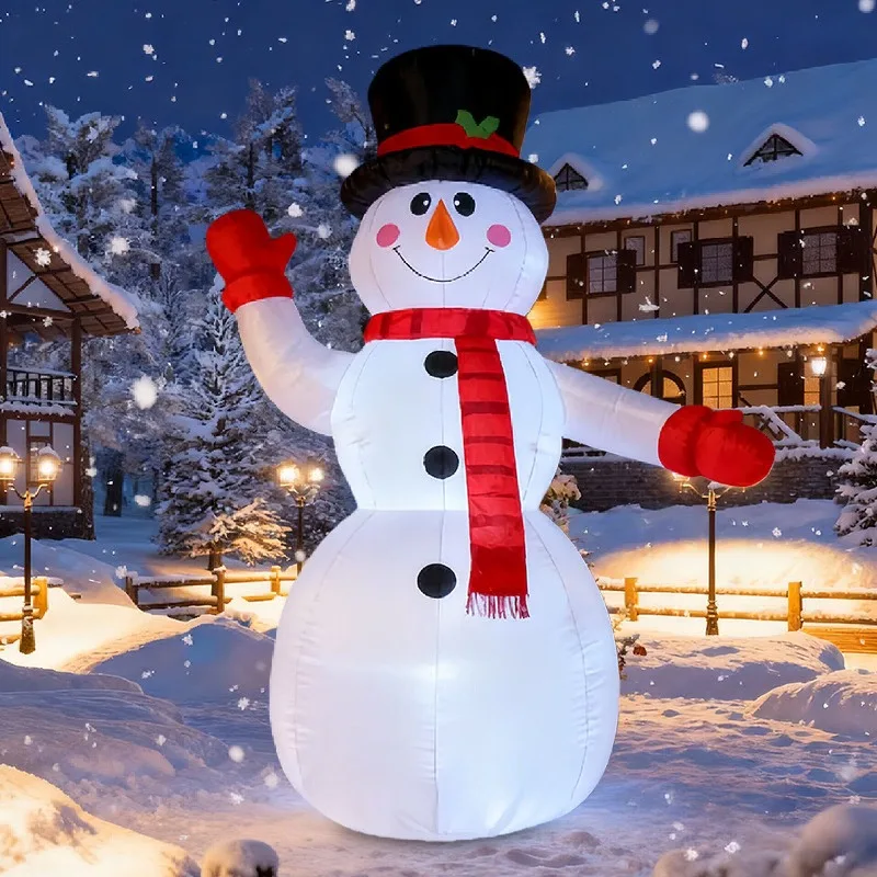 For Christmas LED Lights Gas Mold Snowman Decoration Christmas Atmosphere Decoration Inflatable Mold Shopping Mall Ornament