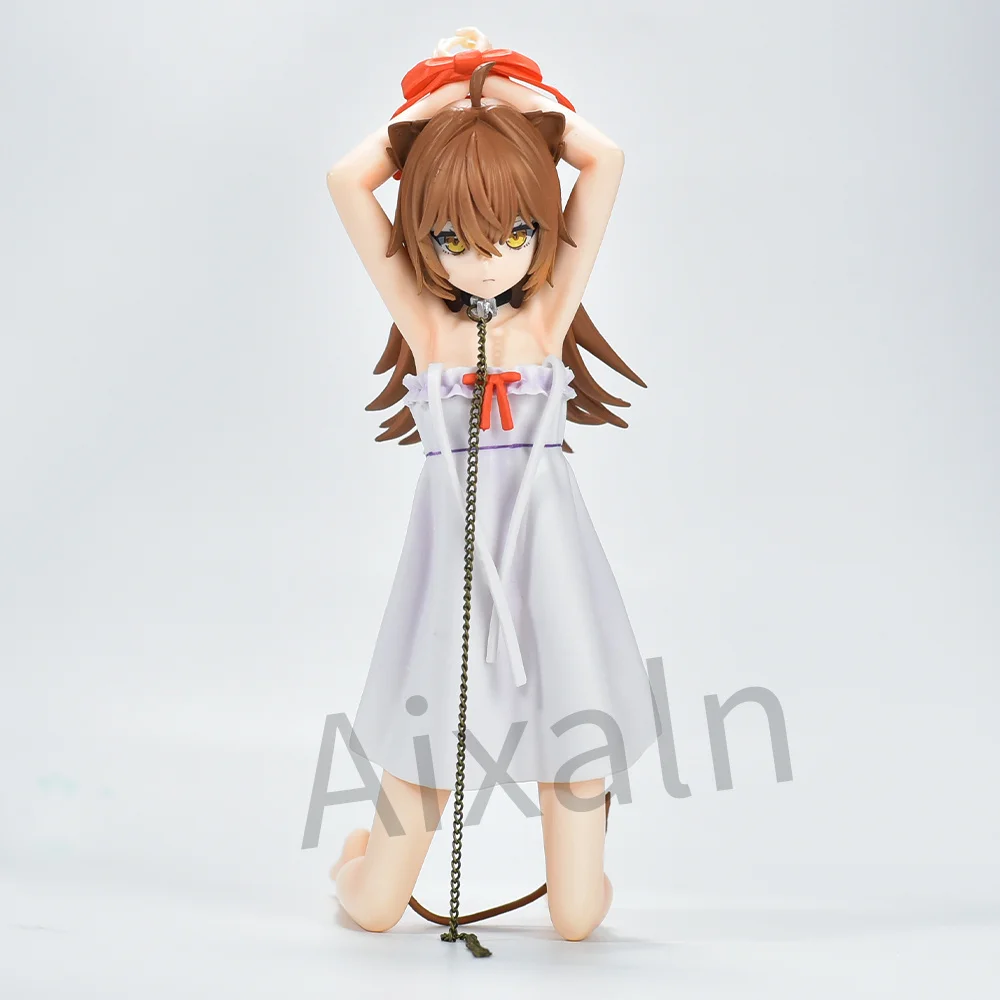 Aixlan Rurumi Leão Ajoelhado Vestido Branco Menina PVC Action Figure, Estatueta Colecionável, Presente de Natal, 21cm, Amine