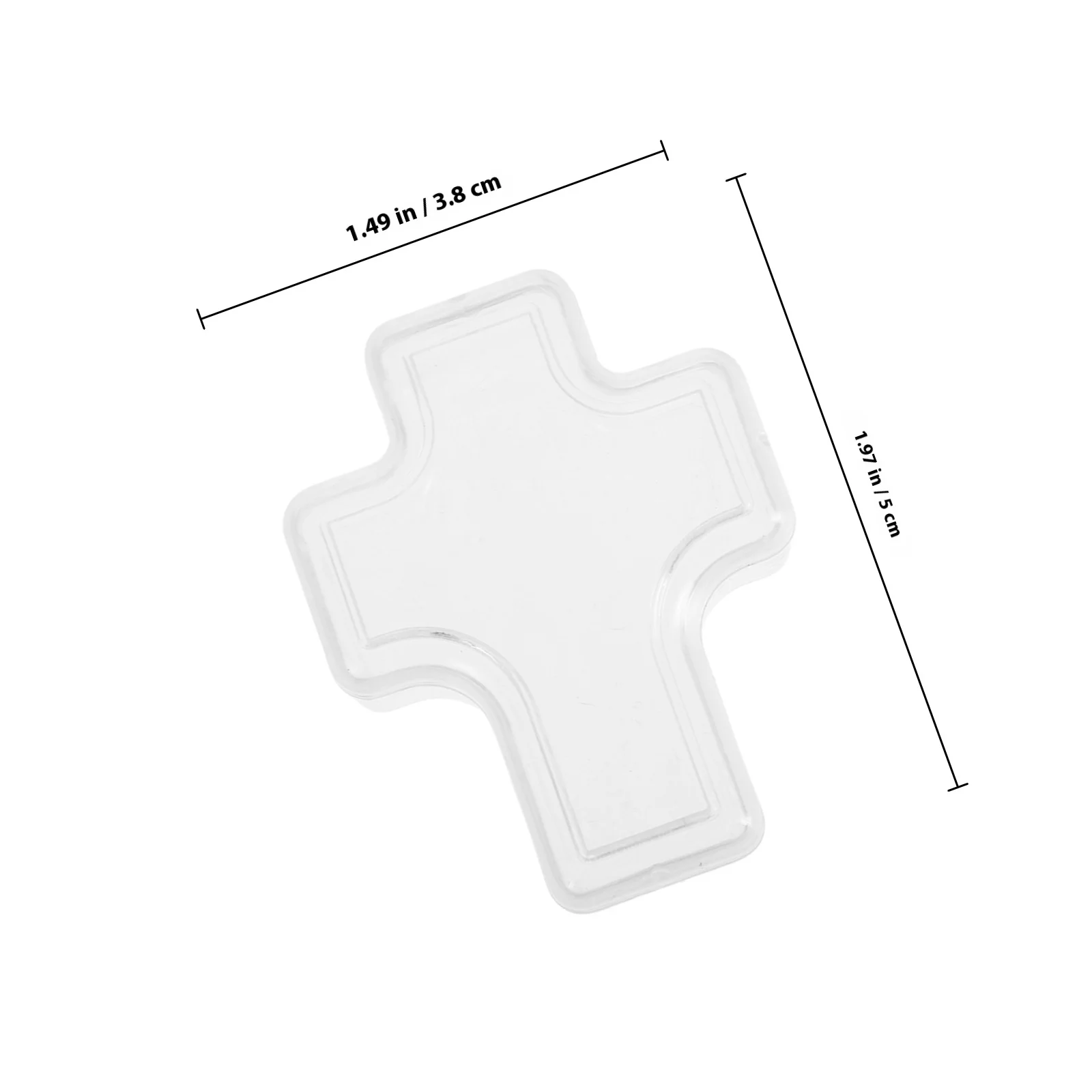 10 قطعة صندوق الحلوى علبة مجوهرات واضح الصليب على شكل صندوق تخزين من البلاستيك لقلادة القرط المنظم أشتات شفافة