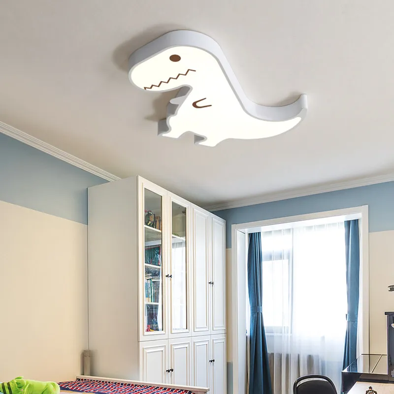 Children's Room Ceiling Light Playful Eye Friendly Modern Simple Cartoon Cute Dinosaur Boy Bedroom Study LED Lighting Fixtures