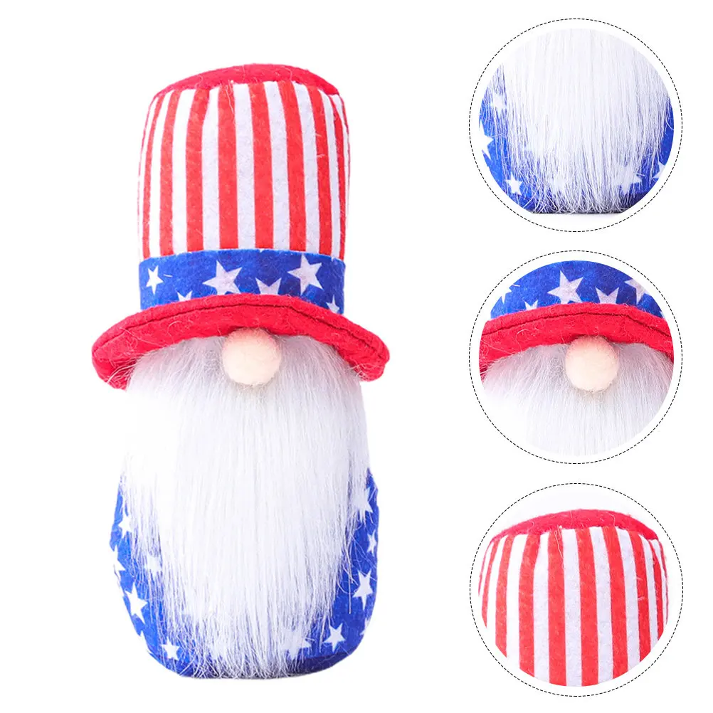 

1 шт. Декоративная фигурка гнома ко Дню независимости, высококачественная ткань, уникальный подарок, украшение для дома, спальни, офиса, безликие фигурки
