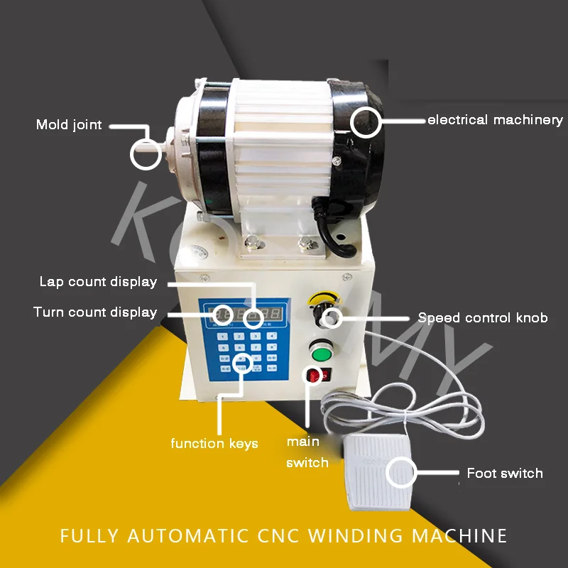 Fully Automatic CNC Winding Machine, Electric Programmable Automatic Counter, Enameled Wire Winding Mold Machine, High Torque Tr