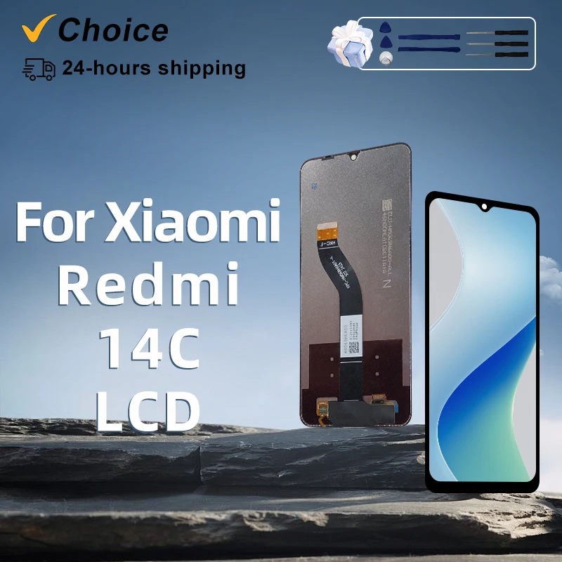 6,88 ''Display Hohe Qualität LCD Mit Rahmen Für Xiaomi Redmi 14C Display Bildschirm Touch Digitizer 2411DRN47C LCD Ersatzteile