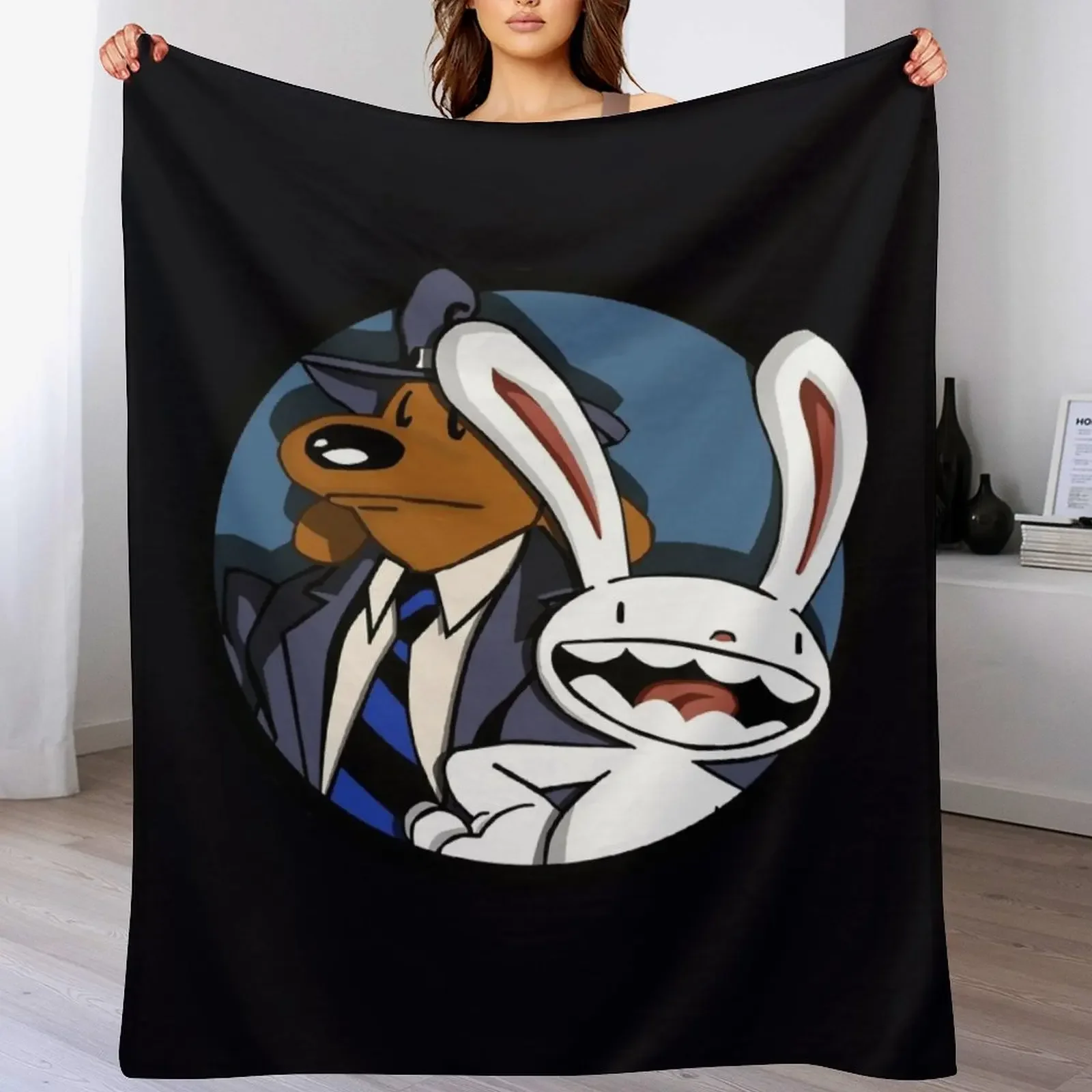 

Sam and Max Throw Blanket Lightweight Cozy Blanket for Bed Sofa