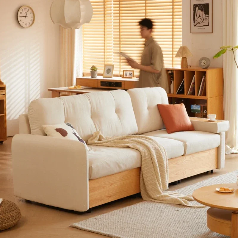 

Угловой диван-кровать для хранения, белый диван-кровать, дизайн из скандинавского дерева, складные диваны для гостиной, пуфы, двойная гостиная, диван, мебель Letto