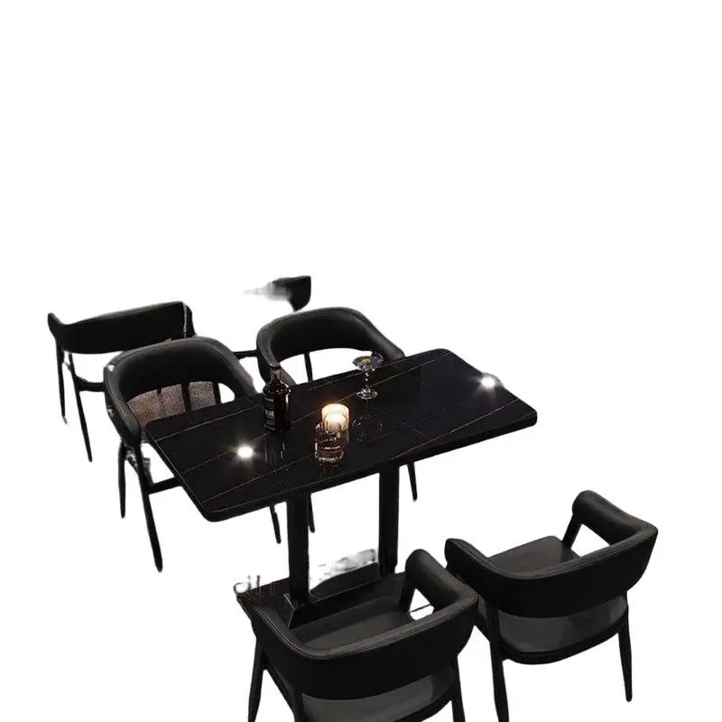 

Music Dining Bar Bistro Cafe Table and Chair Combination, Bar Booth Sofa