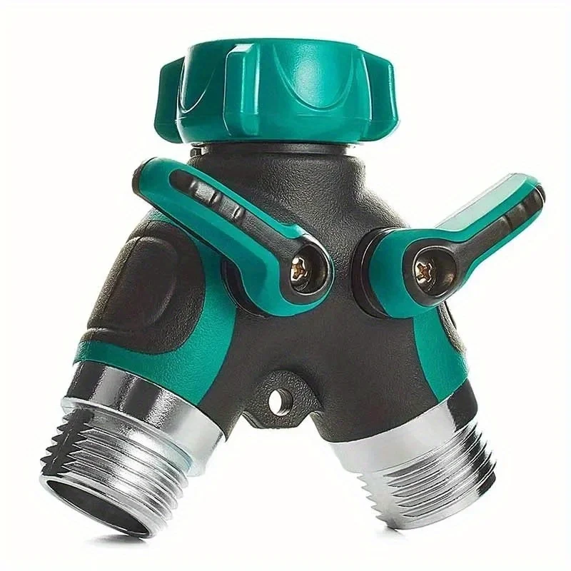 1PC Garden Watering Two Way Hose Splitter 3/4 Inch Tap Water Y Connector Drip Irrigation Adapter