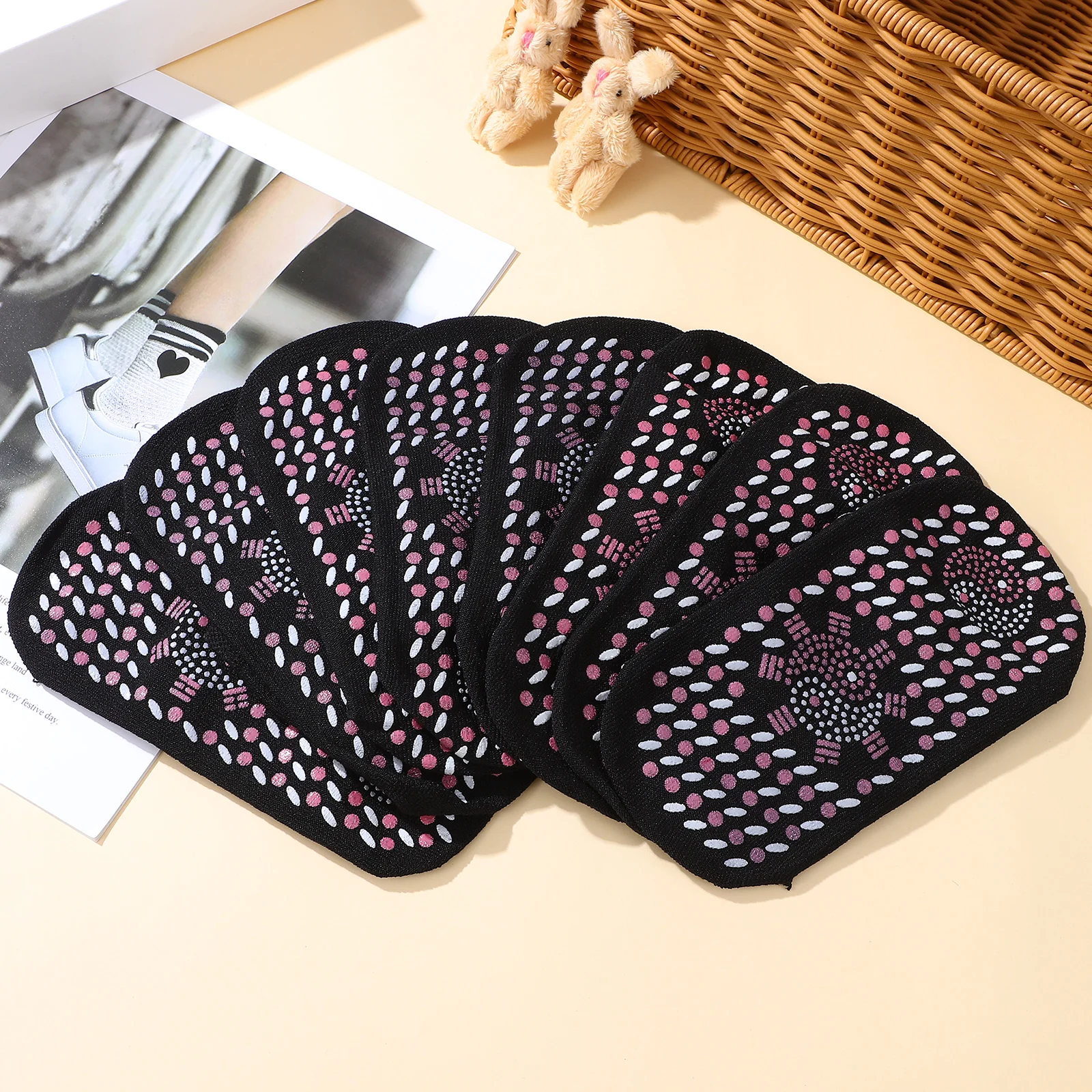 4-paar zelfverwarmende sokken Warm Winter Universele pasvorm Thermisch schoeisel Wandelen Skiën Joggen Antislip acupressuurontwerp