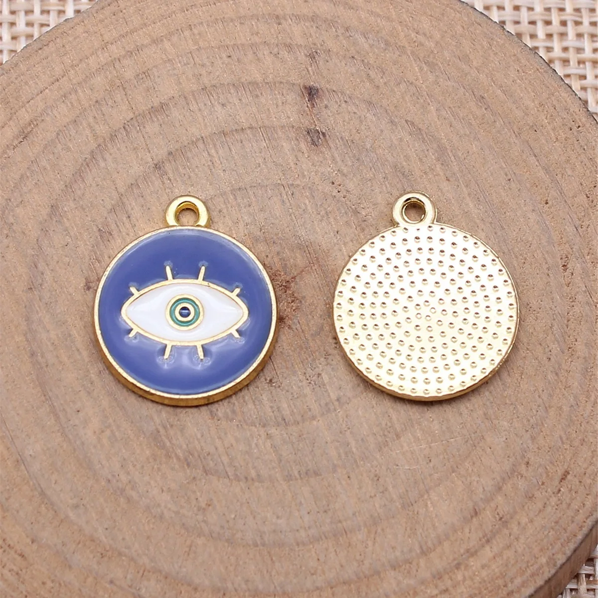 

20pcs 16x18mm(0.63x0.71inch) KC Gold Color Evil Eye Charms Alloy Jewelry Findings