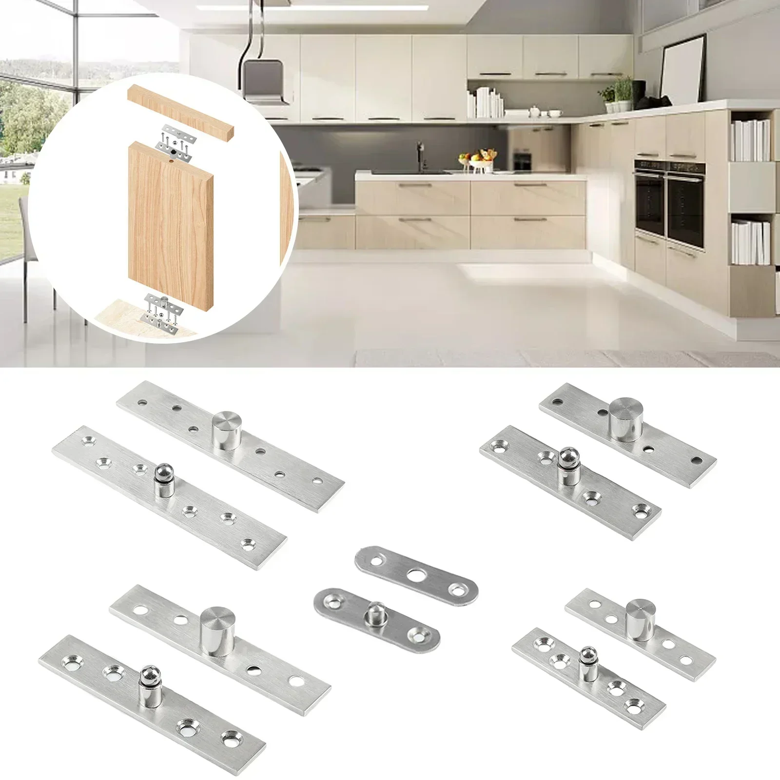 Stainless Steel Pivot Door Hinge Heavy Duty Up And Down For 360 Degree Shaft For Room Mansion Rotary Door Pivot Hardware