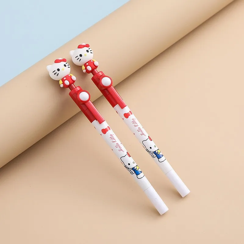 30 pcs/lot Sanrio Creative Rotatable Gel Pen Cute 0.5mm Black Ink Neutral Pens Promotional Gift Office School Supplies