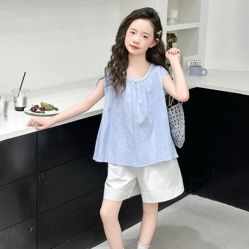 

Летняя одежда для девочек 2026: Новая коллекция для малышей и подростков в корейском стиле – стильная, универсальная и модная повседневная одежда для девочек