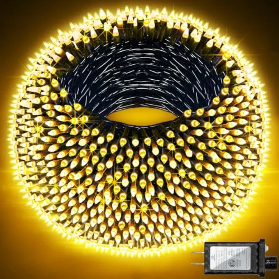 750 LED 240Feet Christmas Lights Outdoor, 12 Lighting Modes Christmas String Lights with Timer, Dimmable LED StringLights Water