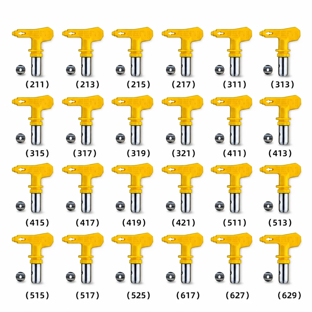 Reversible Anti-Clog Airless Spray Tip Nozzle 215 321 423 517 Nozzle Sprayer Airbrush Tip for Airless Paint Spray Gun