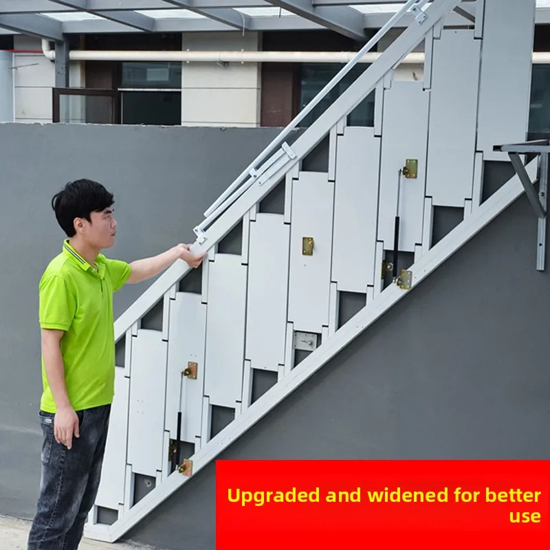 Stairs Household folding ladders can accommodate thickened indoor and outdoor side contraction, small apartment jump stairs