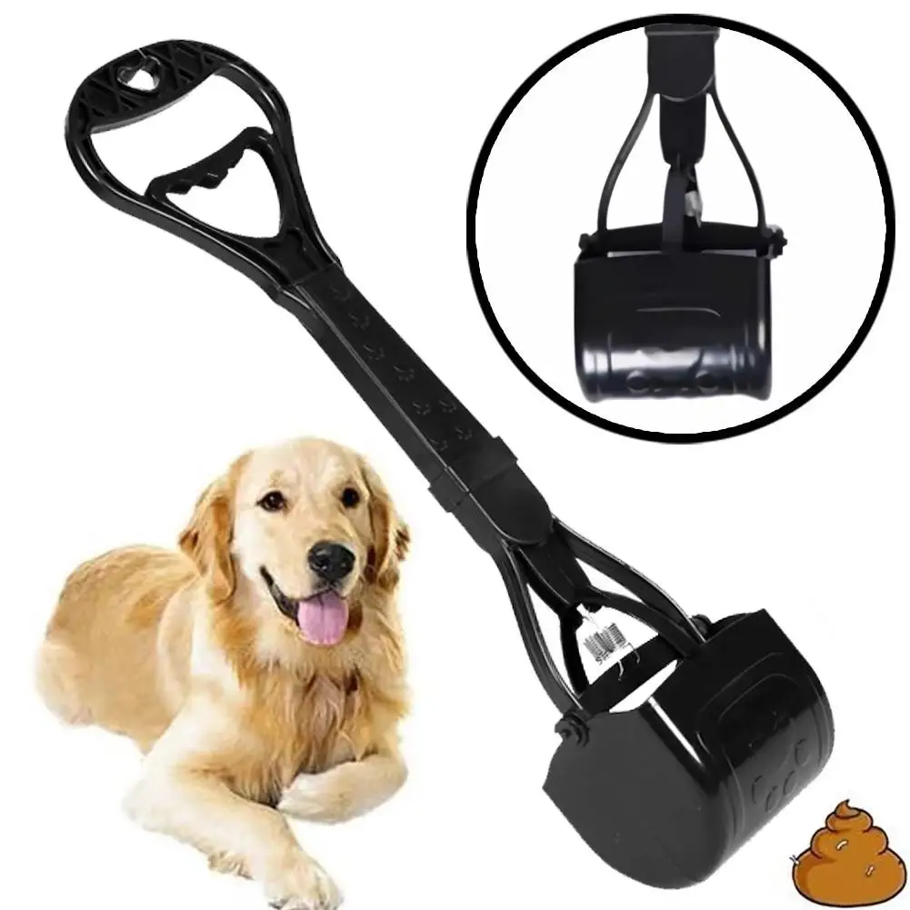 Pet Poop Scoop Clean Waste Long Handle Dog Picker Tools Foldable Pets Portable Pooper Scooper Supplies Cleaning P1w7