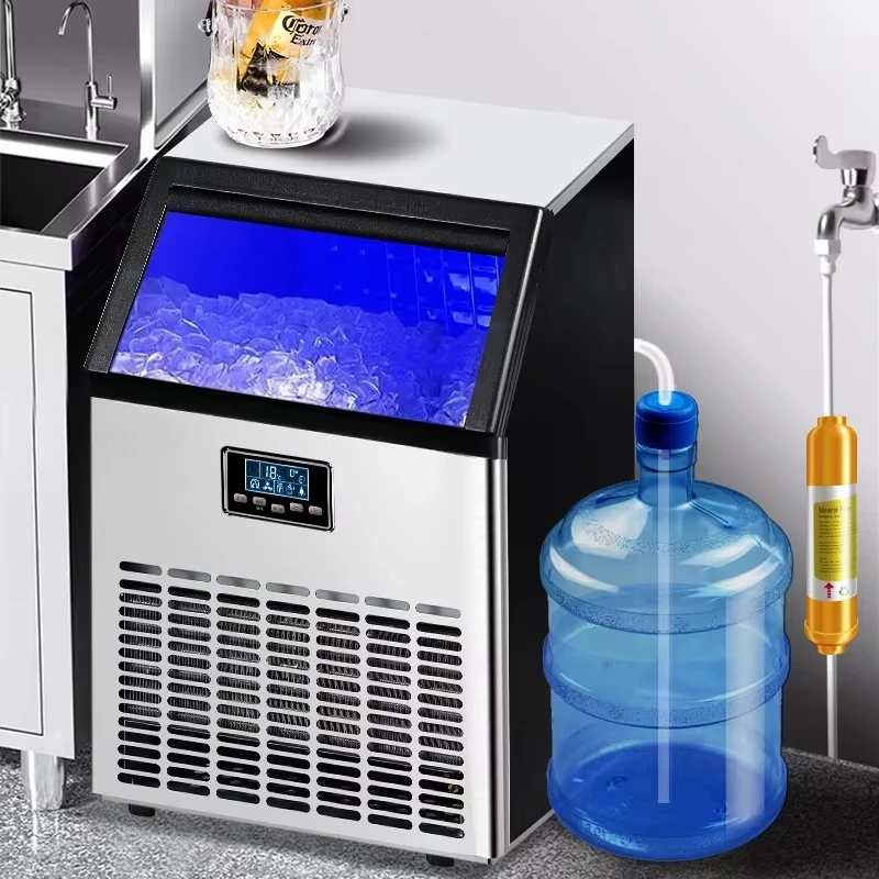Automatic Large Capacity Commercial Ice Maker Milk Tea Shop Bar Beverage Equipment