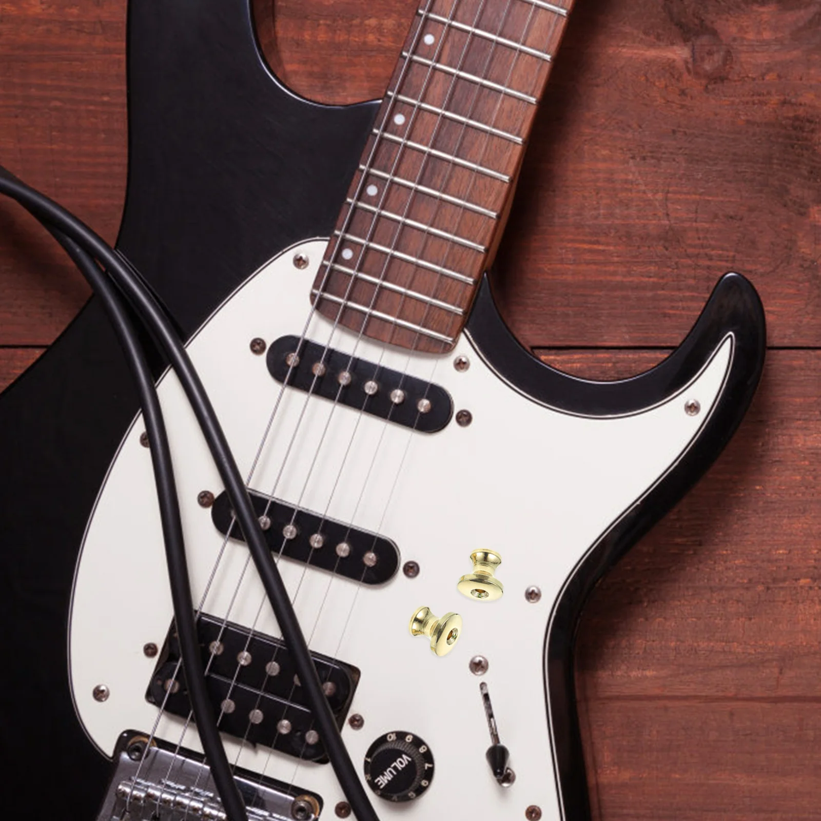 

2Pcs Gold Mushroom Head Strap Lock Copper Durable Guitar Straplock for Electric Acoustic Bass Guitar Protection