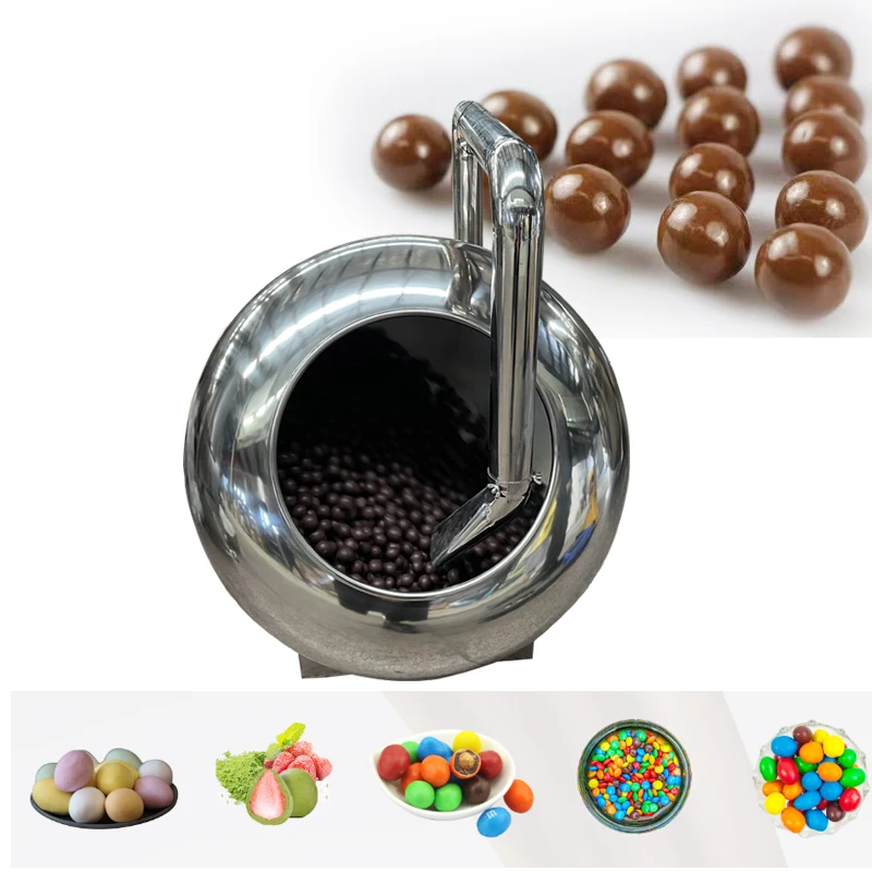 Automatic chocolate coating pan small gummy coating machine 400mm gummy candy sugar coating machine