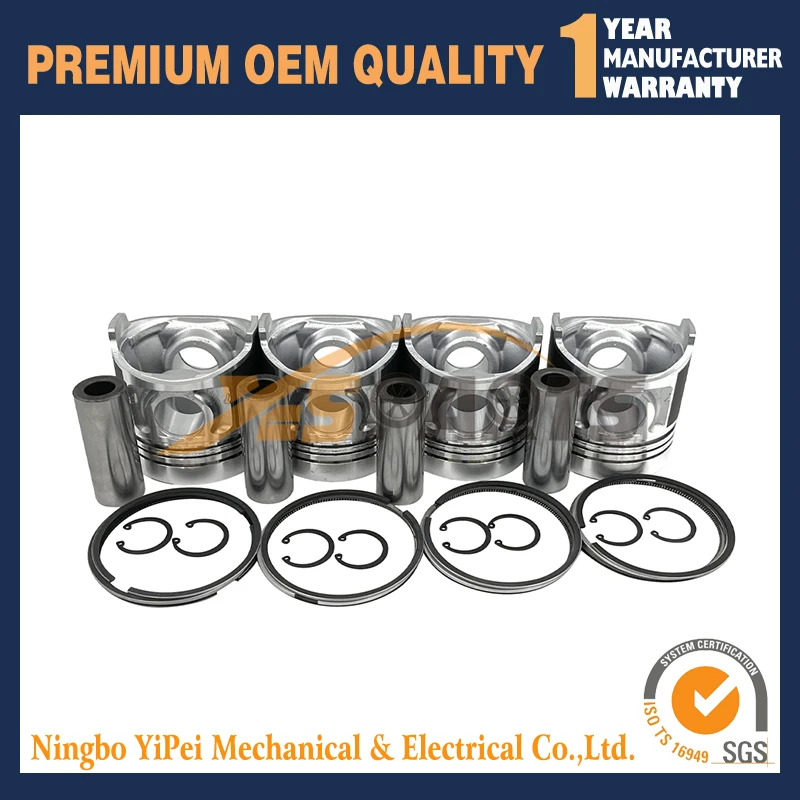 

4 Sets STD Piston & Ring for SHIBAURA N844 Engine