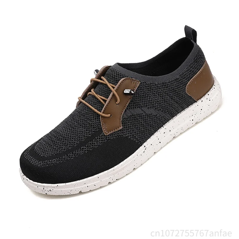 Nuevos mocasines planos de primavera para hombre, mocasines suaves hechos a mano, zapatos cómodos para conducir para hombre, zapatos informales de malla transpirable, zapatillas de deporte para hombre