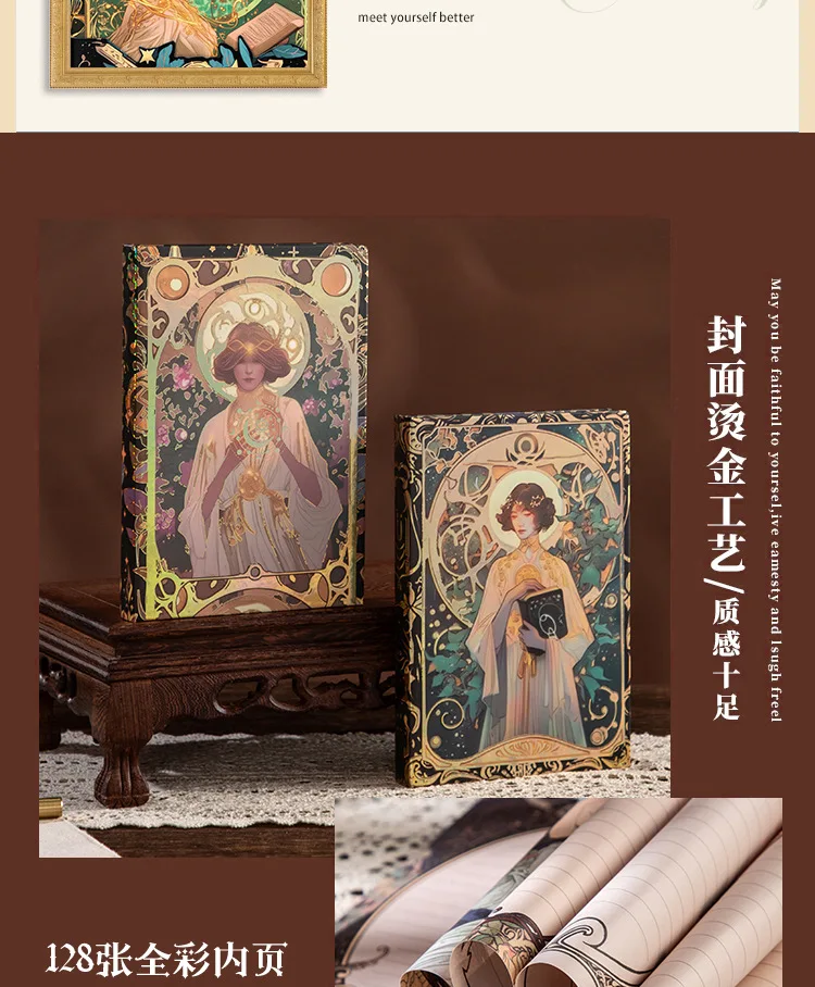 Renaissance-A5-Notizbuch, Ölgemälde-Hardcover-Illustrationen, vollfarbiges Handbuch, 128 Blatt/Buch, 100 g/m2, professionelles Handbuch – Detail 5