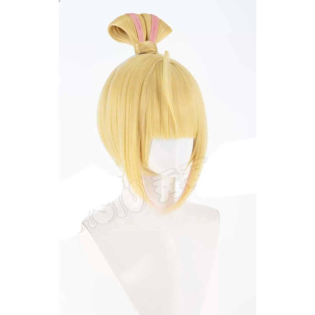 Women Overwatch 2 Juno Heart of Hope Magical Girl Cosplay Wig Blonde Pink Highlight With Detachable Bun Heat Resistant For Party