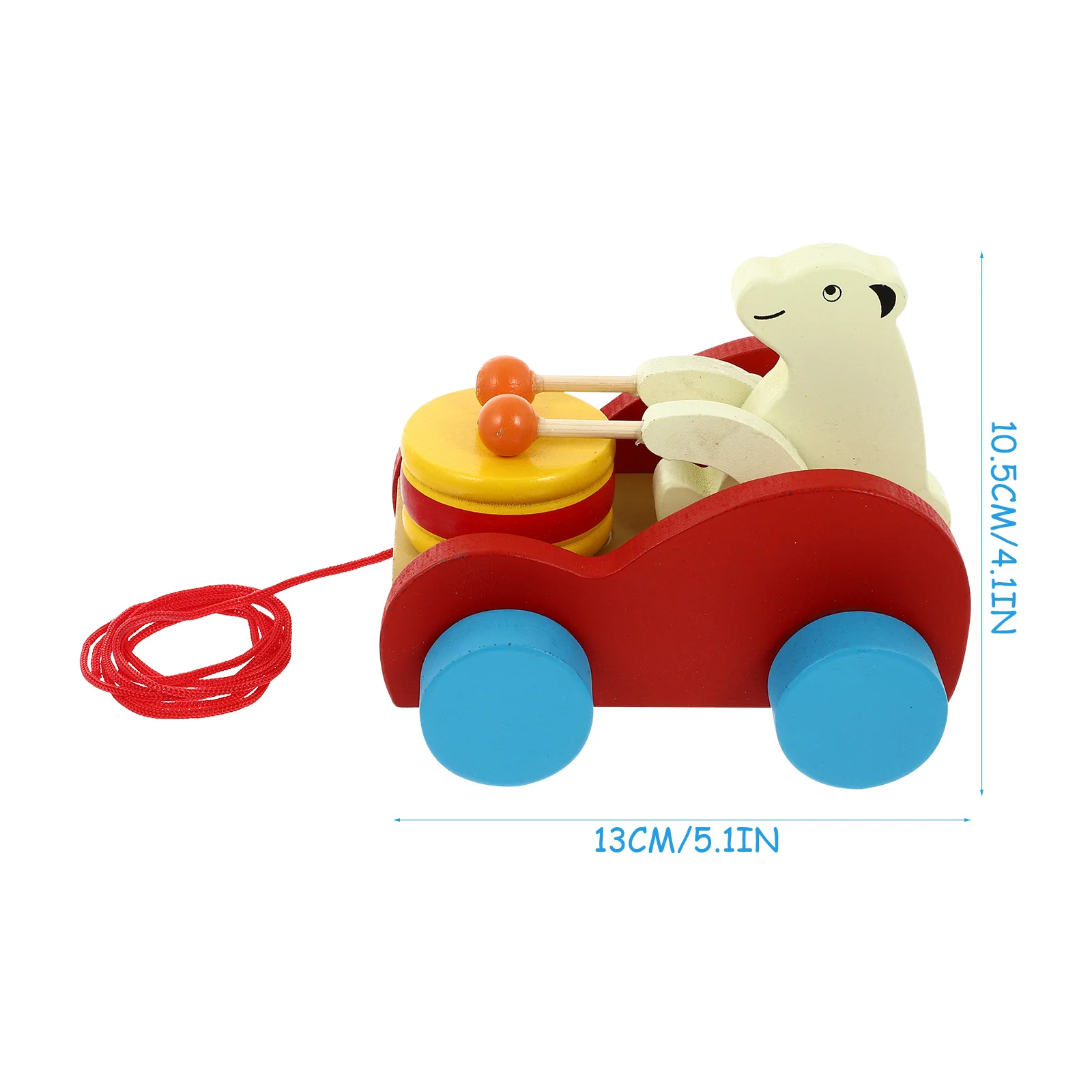 1개 나무 곰 인형차 귀여운 동물 디자인 안전하고 내구성 있는 교육용 장난감 유아 인지 발달 선물