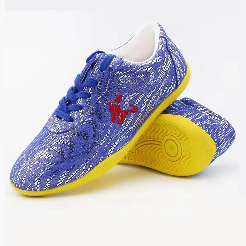 Genuine Leather Chinese Wushu Shoes Taolu Kungfu Shoes Practice Martial Arts Shoes Taichi Shoes for Men Women Children image 5