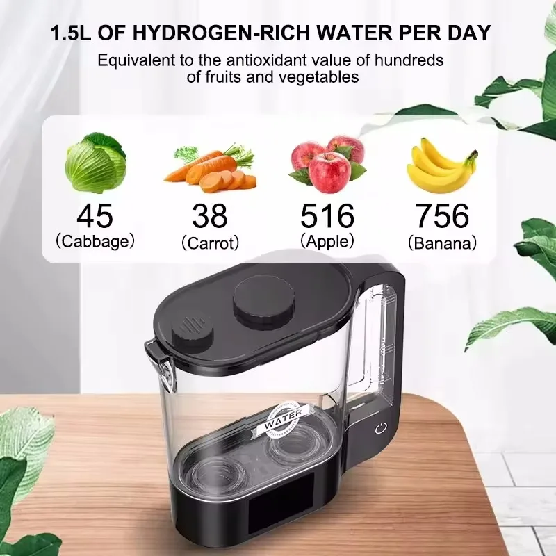 زجاجة مياه الهيدروجين المحمولة الجديدة لعام 2025 - تقنية PEM وSPE، تركيز عالي H2 |   زجاجة مولد الهيدروجين القابلة لإعادة الشحن