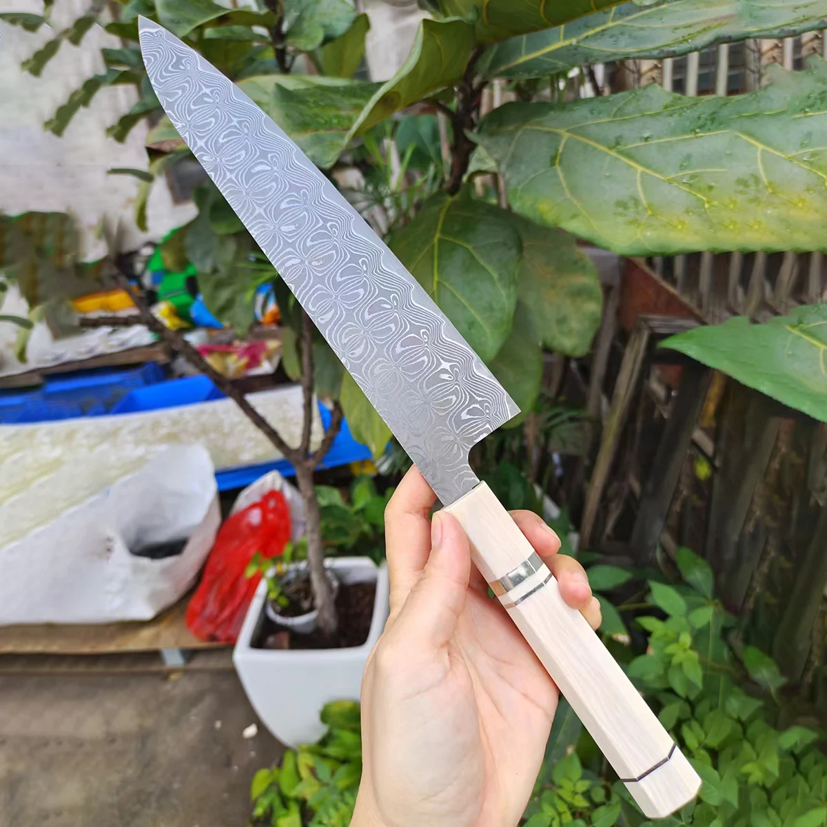 Chef Knife 67 Layers Damascus Steel Blade Resin Handle Sharp Cleaver Sashimi Slicing Sushi Japanese Kitchen Knives Cooking Tools