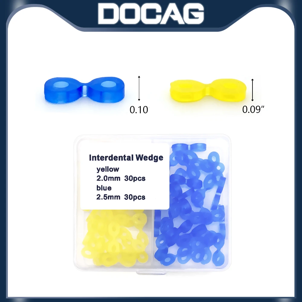 

60Pcs/Box Dental Wedge Elastic Rubber Fixing Wedges Interdental Wedges Matrix Matrices Dam Composite Dentistry Accessory