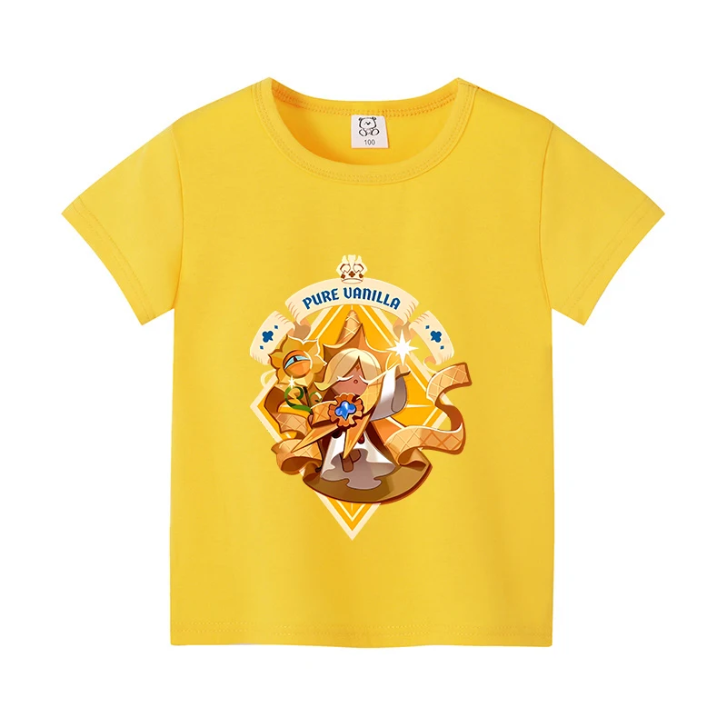 Детская футболка Cookie Run Kingdom для девочек и мальчиков, летняя одежда, цветные хлопковые футболки, рубашки с короткими рукавами, детские короткие топы, футболки в подарок