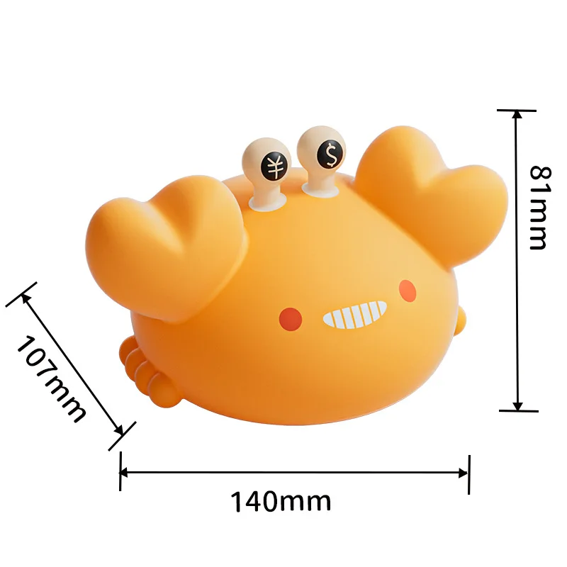 Funny Money Crab Night Light Squishy Silicone Animal Dimmable Sleep Timer Baby Nightlight Kid Room Decor Bedside Touch Lamp Gift