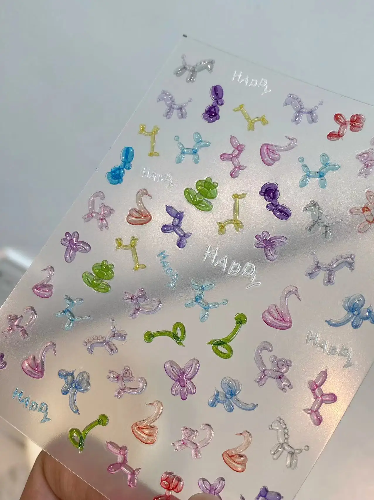 Autocollants de manucure en gelée tridimensionnelle mignons, décorations pour Nail Art, autocollants pour Nail Art