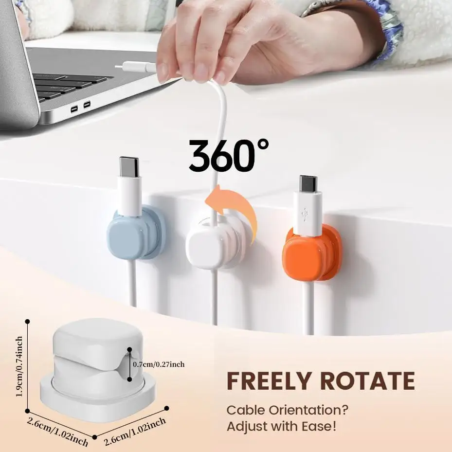 3 Piece Household Cable Clamp Kit With Rotatable Base And Anti-slip Design Suitable For Home And Car Work Desk With Mobile