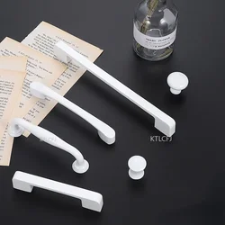 Modern Simple White Cabinet Handle Aluminum Alloy Wardrobe Drawer Door Handles Kitchen Drawer Dresser Furniture Knobs Hardware