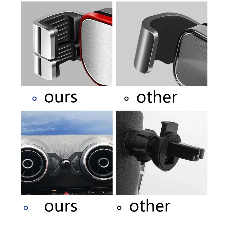 Car Mobile Phone Holder For Audi A3 S3 8V 2014-2020 Air Vent Mounts Stand GPS Gravity Navigation Bracket Car Accessories