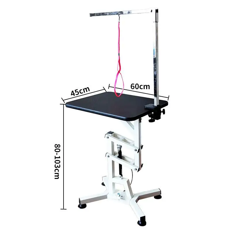 Pet hydraulic lifting beauty table gantry rack cat dog bathing folding pet store hospital special beauty table