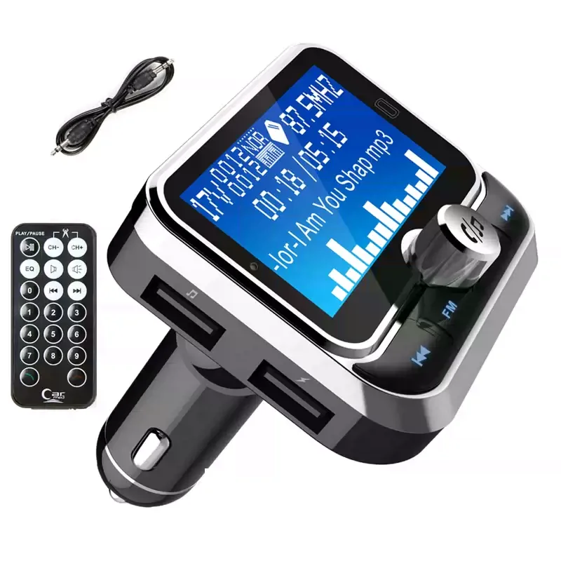 bluetooth5.0 Wireless Car Radio Handsfree Wireless Bluetooth Kit FM Transmitter Digital Radio Adapter Car MP3 Cigarette lighter