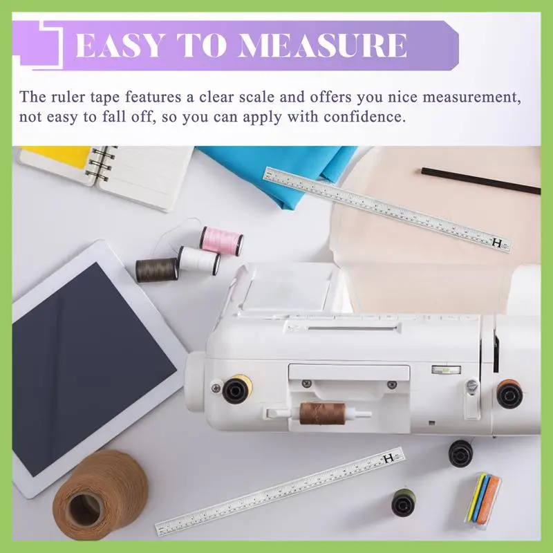 16Pcs Adhesive Measuring Tape Metric Tape Measure Sticky Measurement Double Scale Sewing For Table Saw Fence Workbench