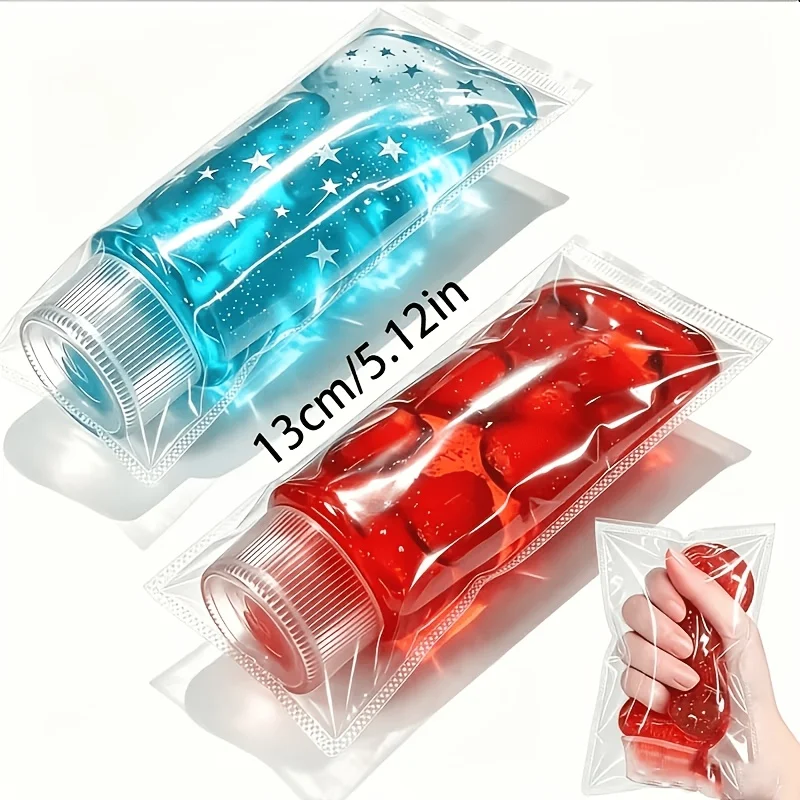 Cute Transparent Fruit‑Shaped Toothbrush Fidget Toy, Slow Rising Sensory Squeeze Toy, Assorted Fruit Star Clover Styles, Random