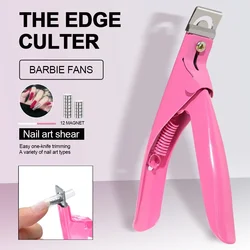 Acrylic Nail Cutter Stainless Steel Clipper Scissors U Word False Tips Trimmer Manicure Tools Straight Cut Kit With 12pcs Magnet