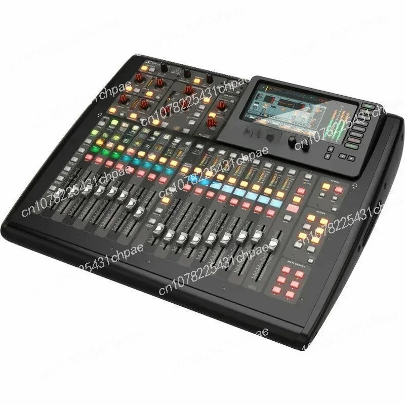 Behringer X32 40 channel digital mixer with 32 gain programmable microphone preamplifier, virtual FX rack, 7-inch TFT, and 25 el