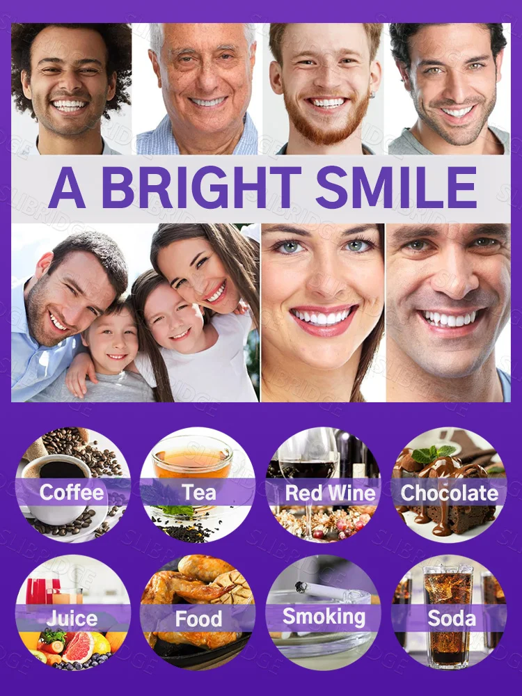 紫色のペン、もう笑うことを恥じない、歯科用ケアツール、送料無料【2025年新しくアップグレードされました】