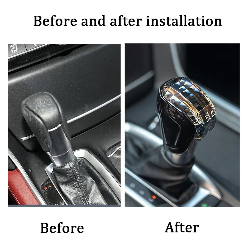 Suitable For 2023 Honda Accord Civic Fit Crv Xrv Crystal Shift Lever Shift Lever Auto Accessories Car Shift Knob Handle Cover