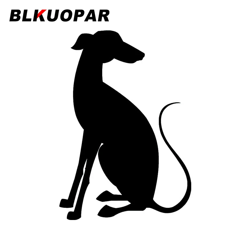 

BLKUOPAR для борзых, силуэт, автомобильные наклейки, модные наклейки с животными, виниловая автомобильная пленка, кемперван, сноуборд, устойчивая к царапинам