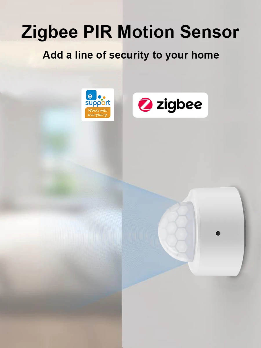 Zigbee 3.0 capteur de mouvement humain détecteur infrarouge PIR alarme de sécurité à domicile intelligente contrôle par application Ewelink Via pont Zigbee Zigbee2mqtt